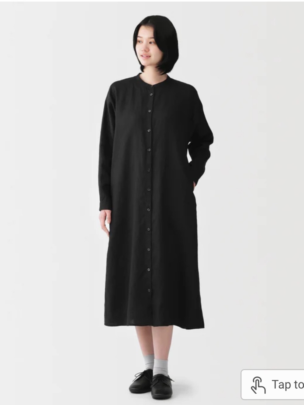 MUJI Linen Dress, Color: Navy, Size: M, Worn Once